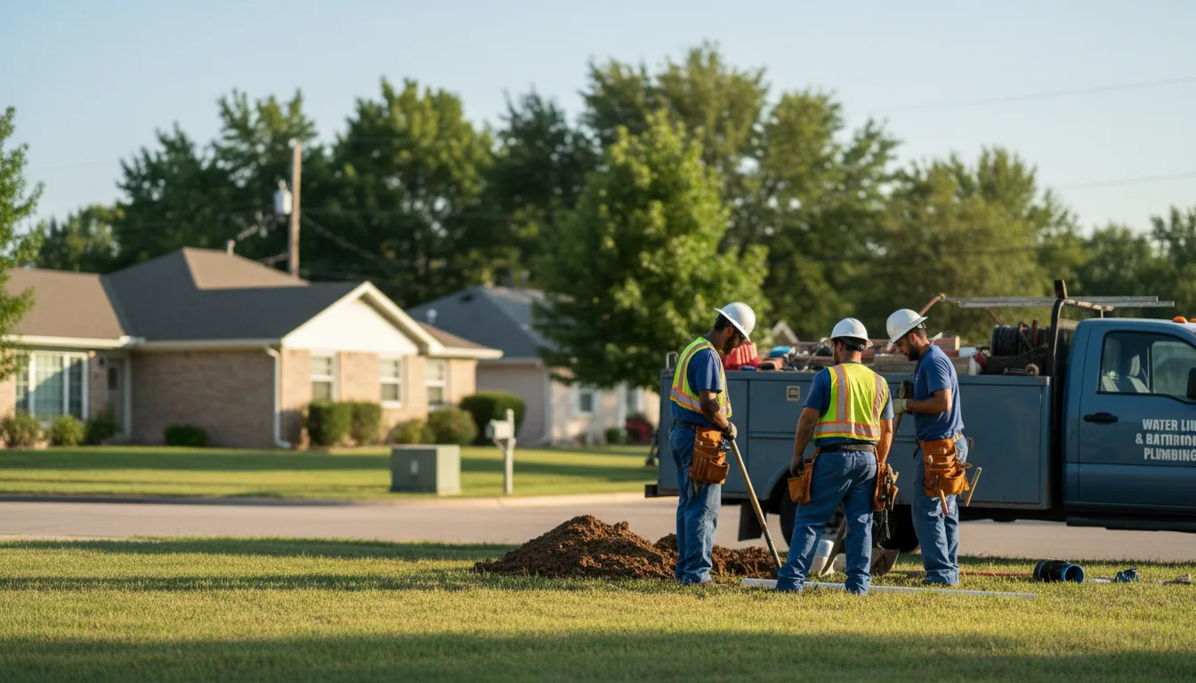 Residential water line and bathroom plumbing service in Weston, WY
